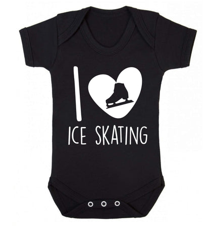 I love ice skating Baby Vest black 18-24 months