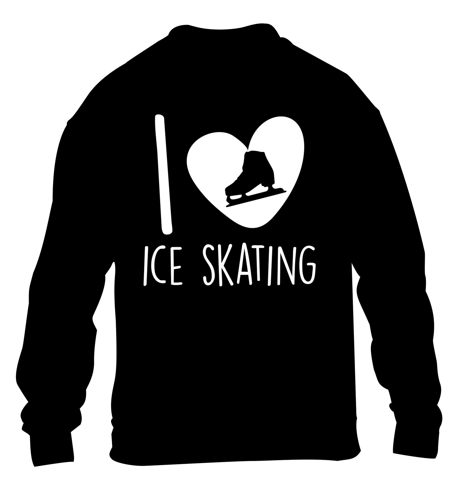 I love ice skating children's black sweater 12-14 Years