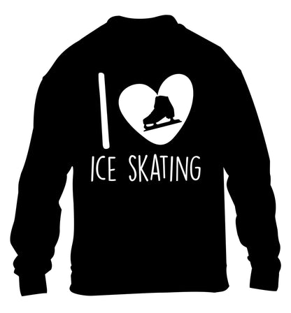 I love ice skating children's black sweater 12-14 Years