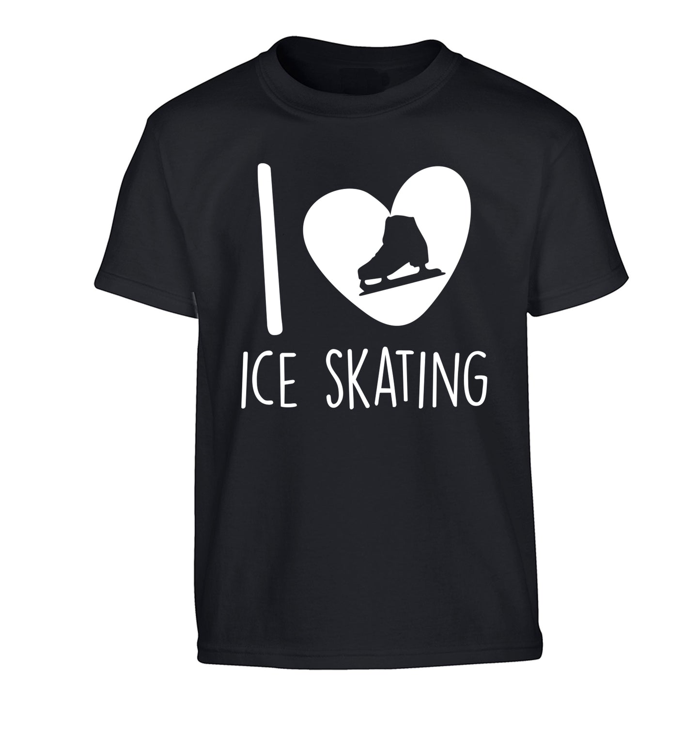 I love ice skating Children's black Tshirt 12-14 Years