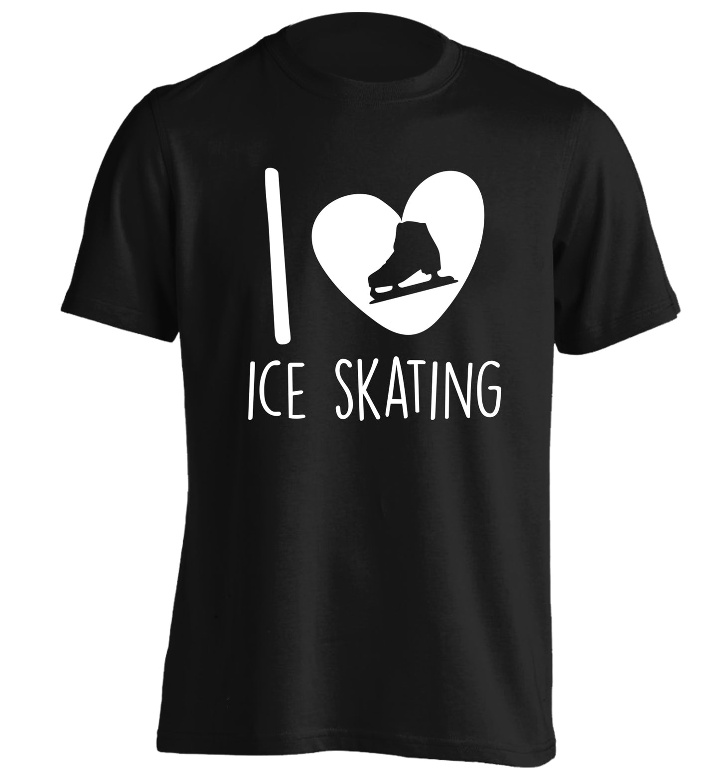 I love ice skating adults unisexblack Tshirt 2XL