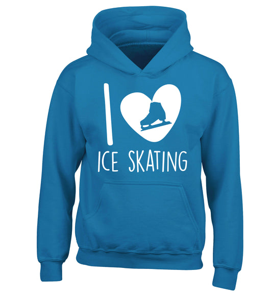 I love ice skating children's blue hoodie 12-14 Years