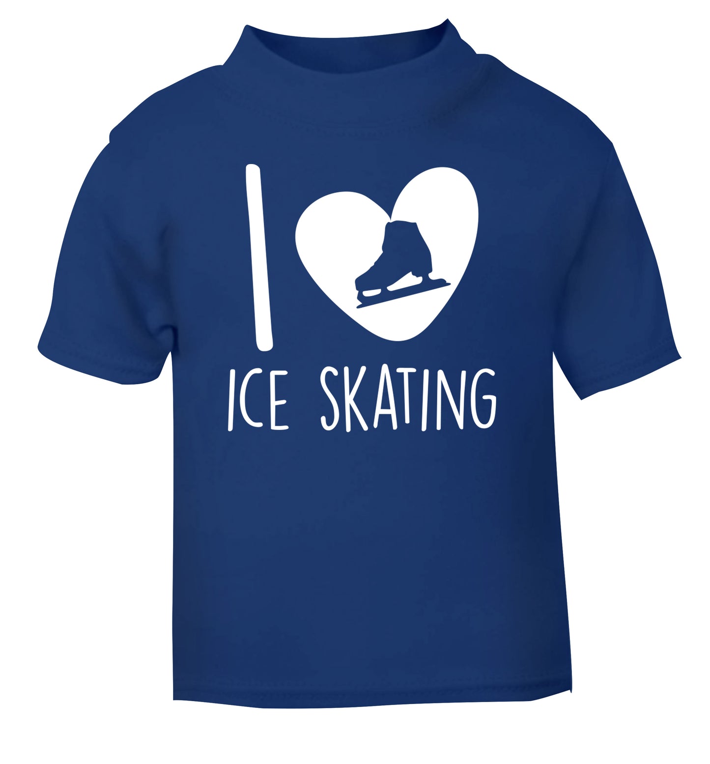 I love ice skating blue Baby Toddler Tshirt 2 Years
