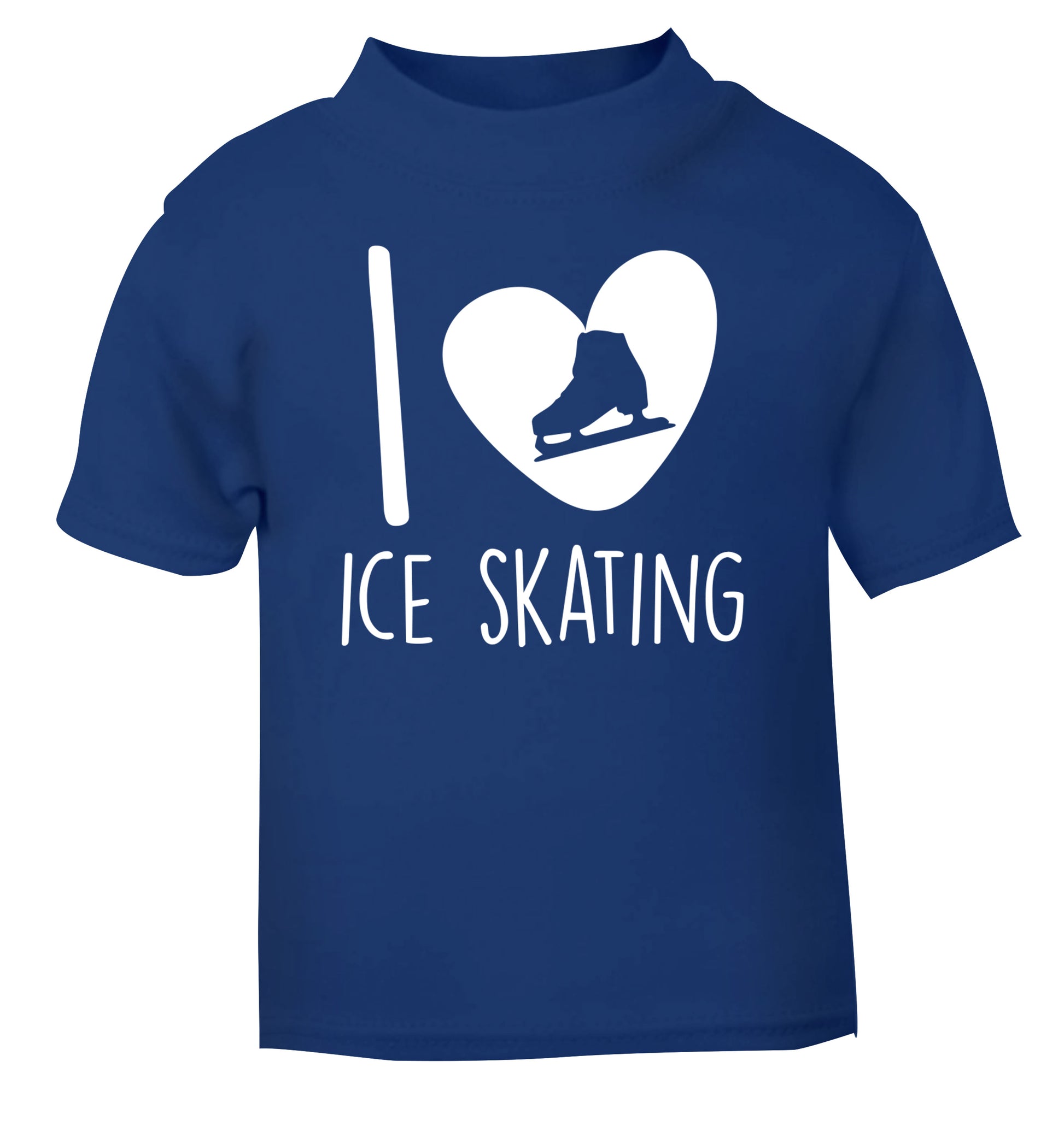 I love ice skating blue Baby Toddler Tshirt 2 Years
