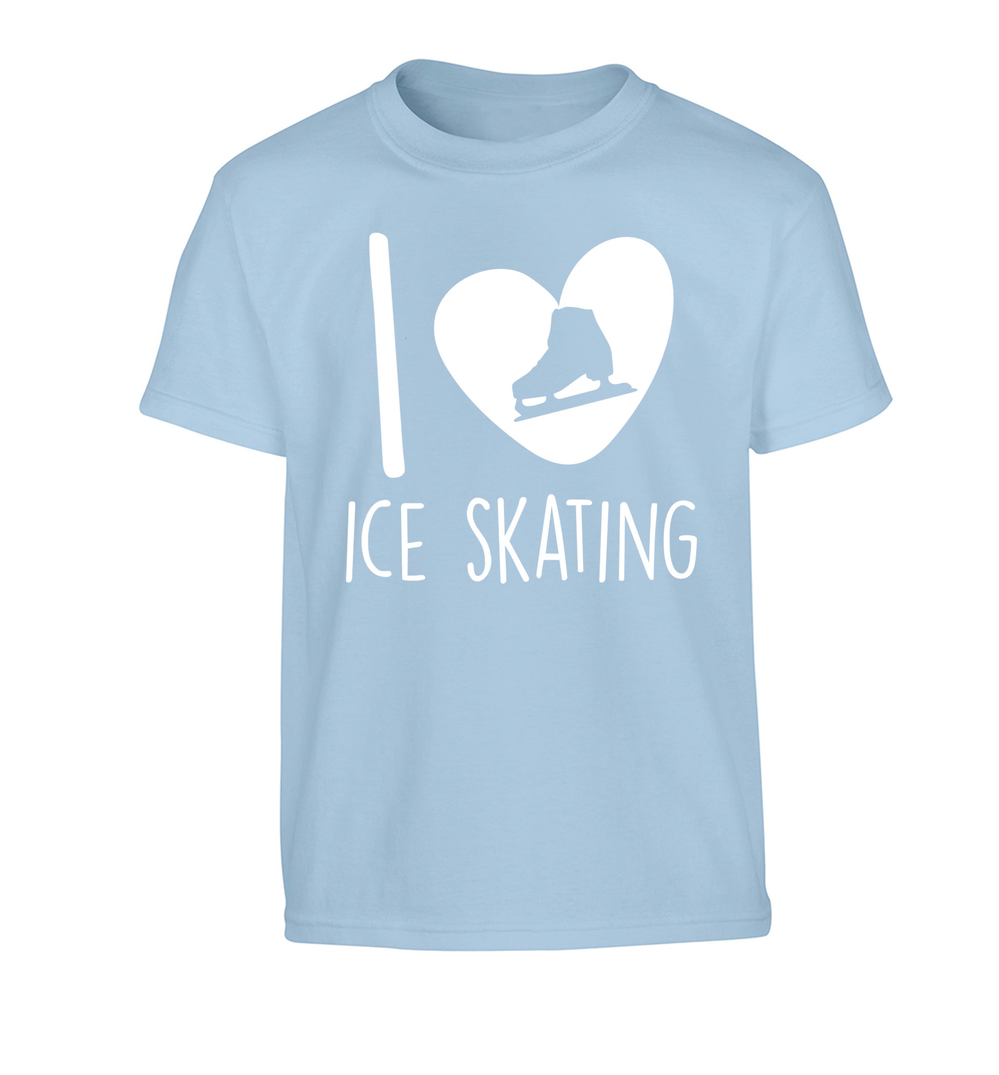 I love ice skating Children's light blue Tshirt 12-14 Years