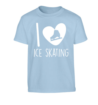 I love ice skating Children's light blue Tshirt 12-14 Years