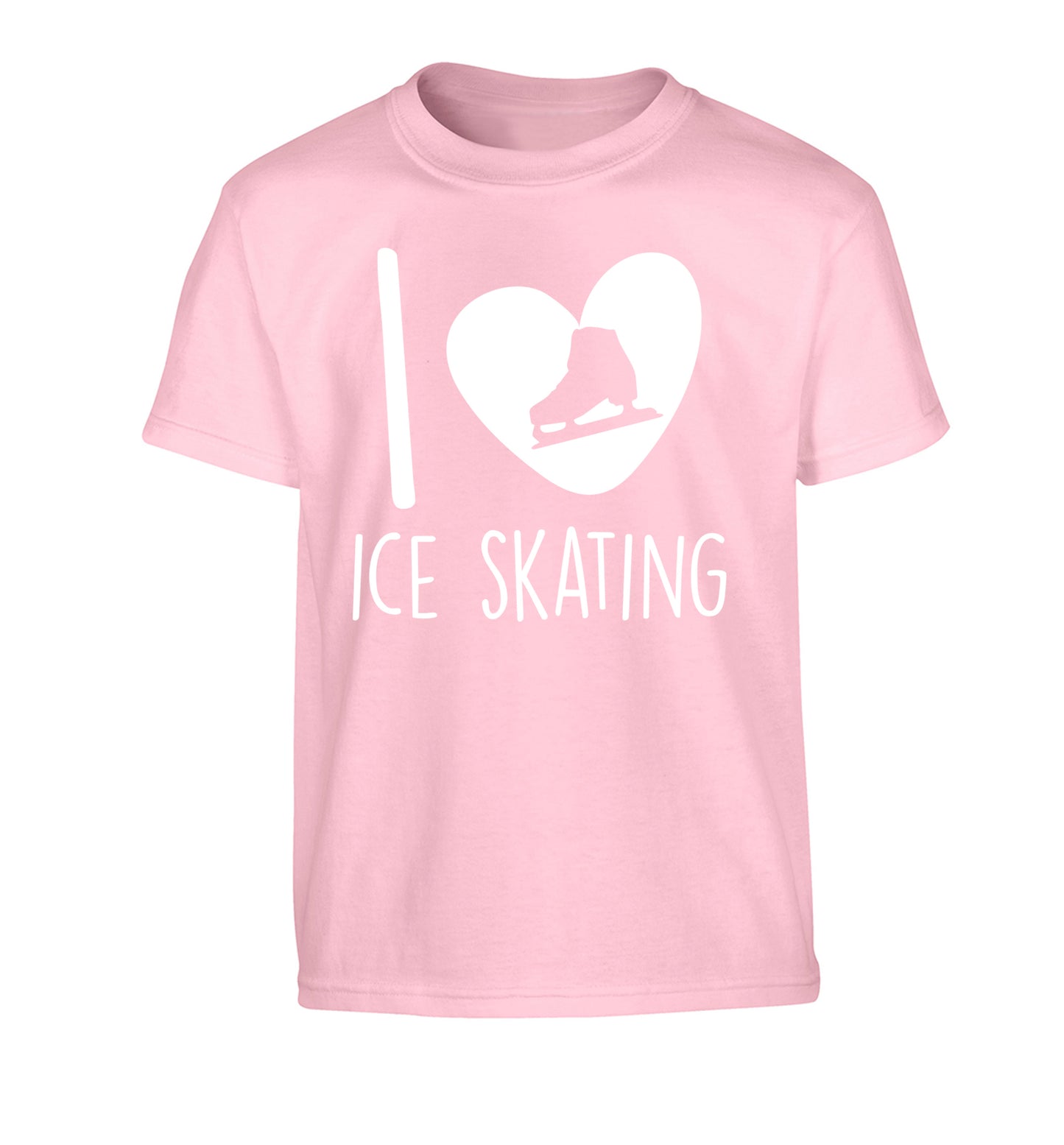 I love ice skating Children's light pink Tshirt 12-14 Years