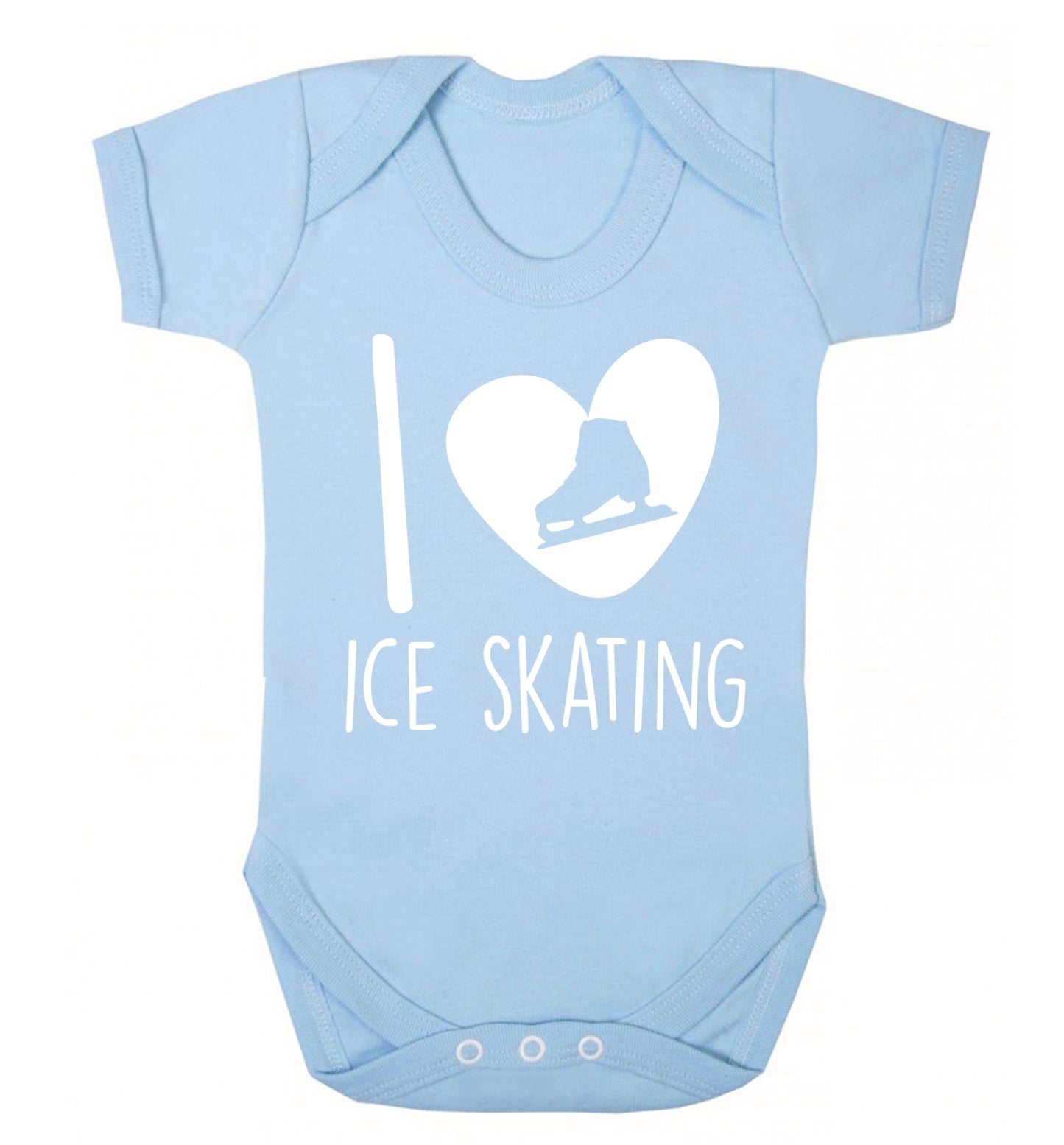 I love ice skating Baby Vest pale blue 18-24 months
