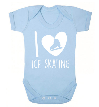 I love ice skating Baby Vest pale blue 18-24 months