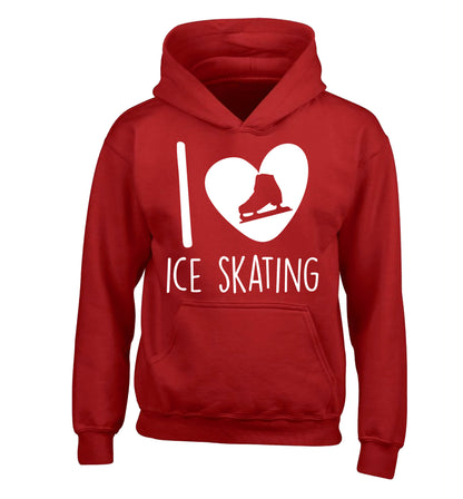 I love ice skating children's red hoodie 12-14 Years