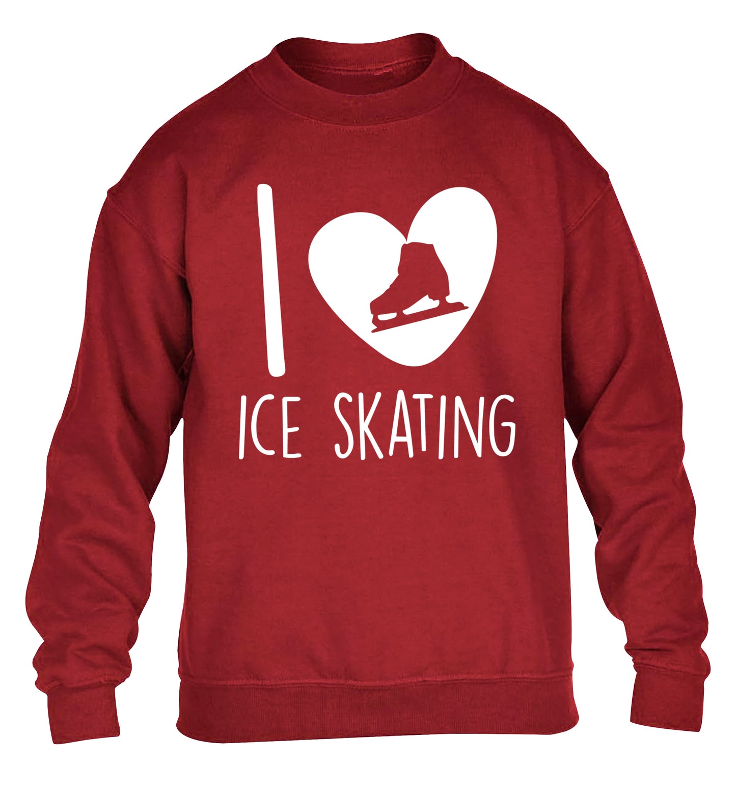 I love ice skating children's grey sweater 12-14 Years