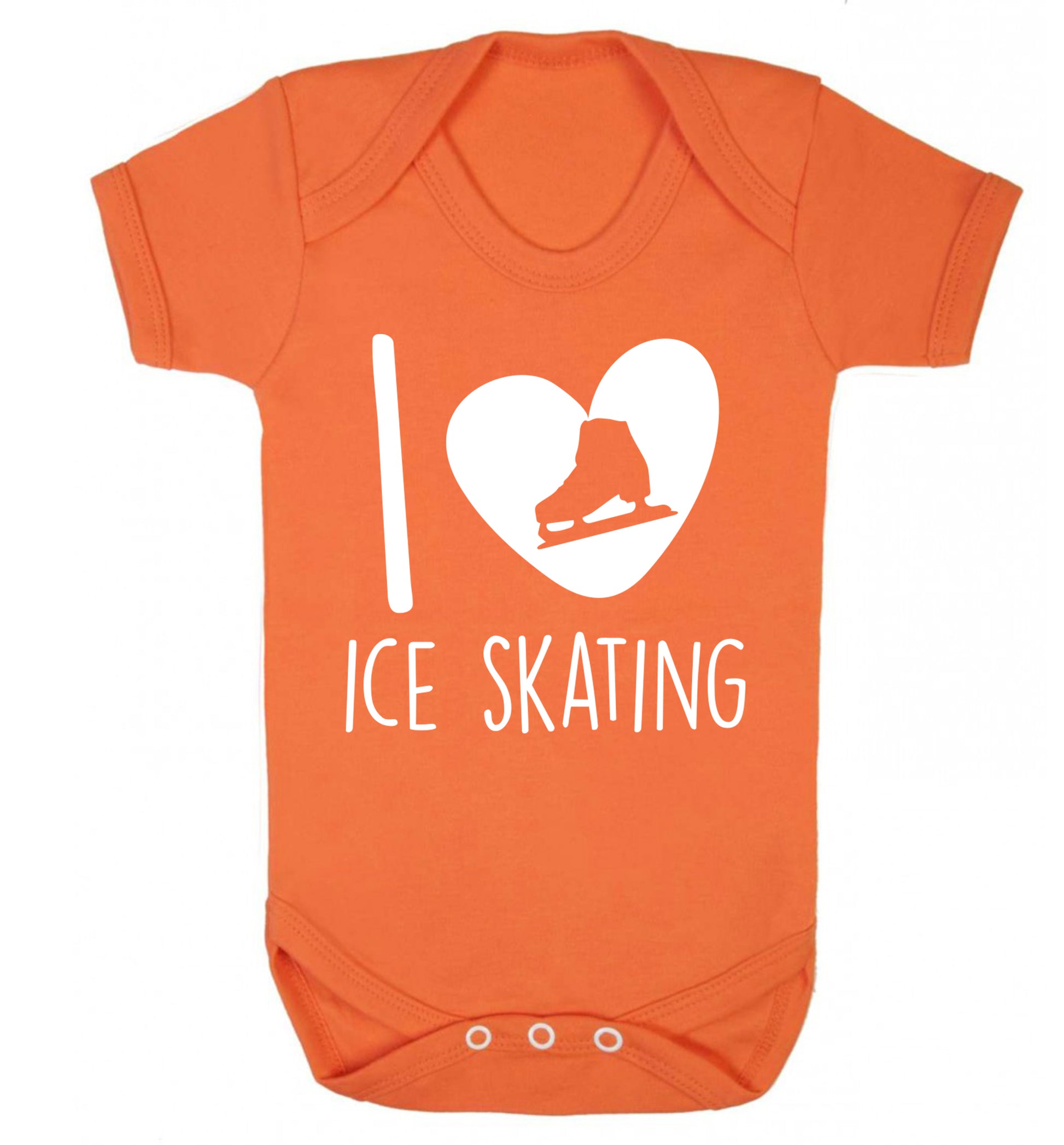 I love ice skating Baby Vest orange 18-24 months