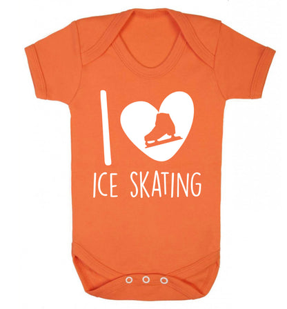 I love ice skating Baby Vest orange 18-24 months