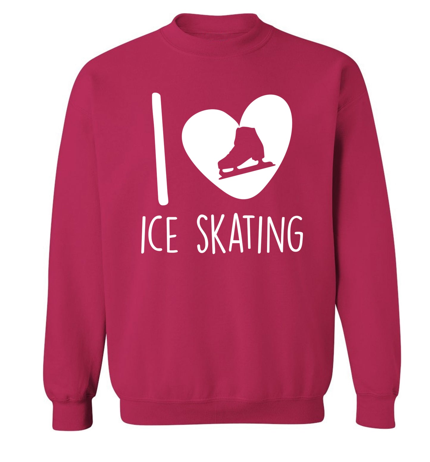 I love ice skating Adult's unisexpink Sweater 2XL