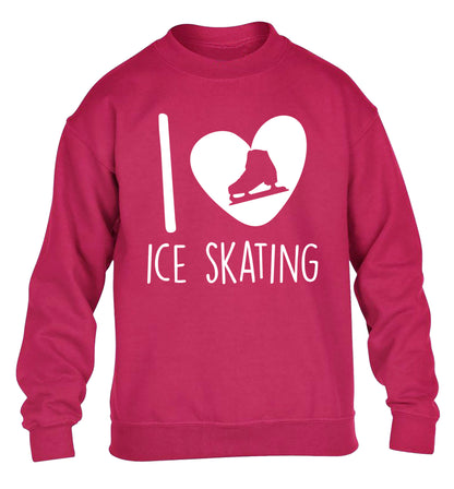 I love ice skating children's pink sweater 12-14 Years