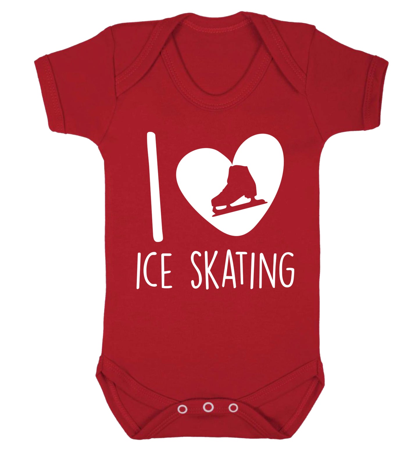 I love ice skating Baby Vest red 18-24 months