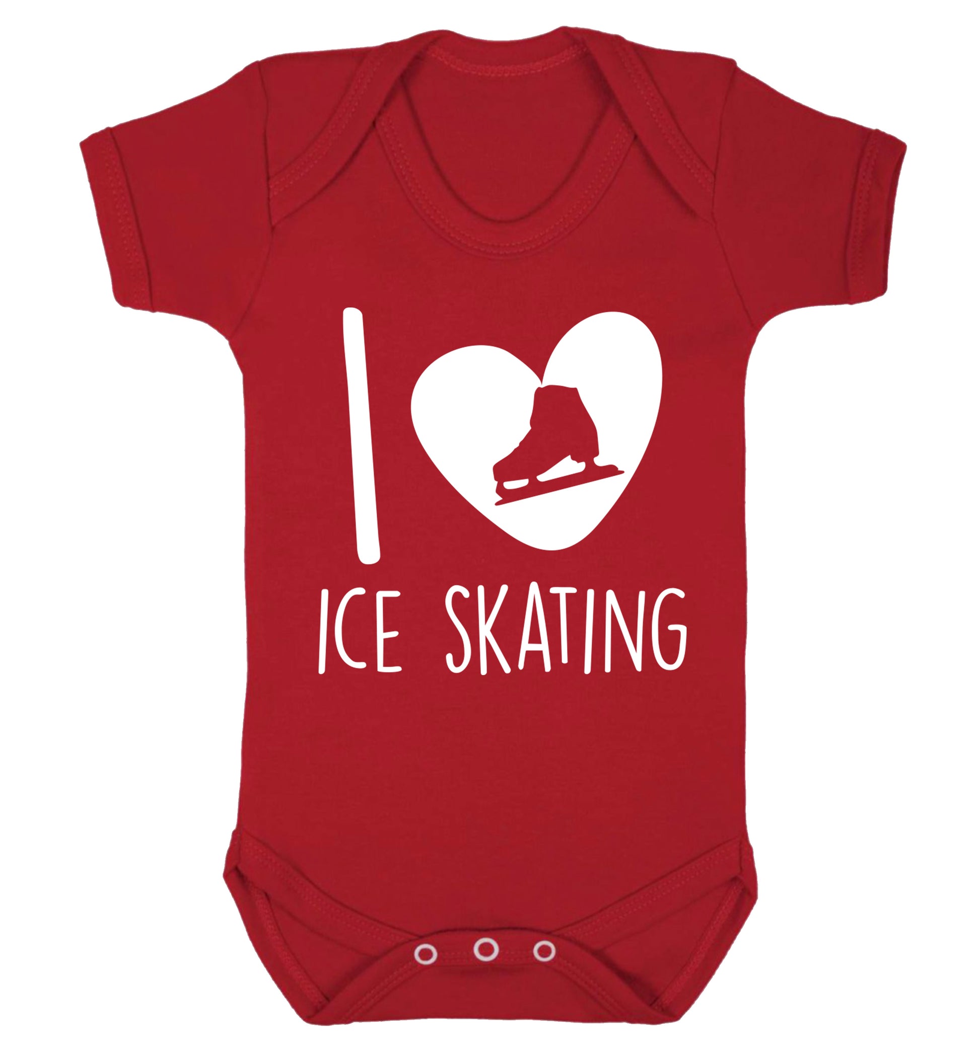 I love ice skating Baby Vest red 18-24 months