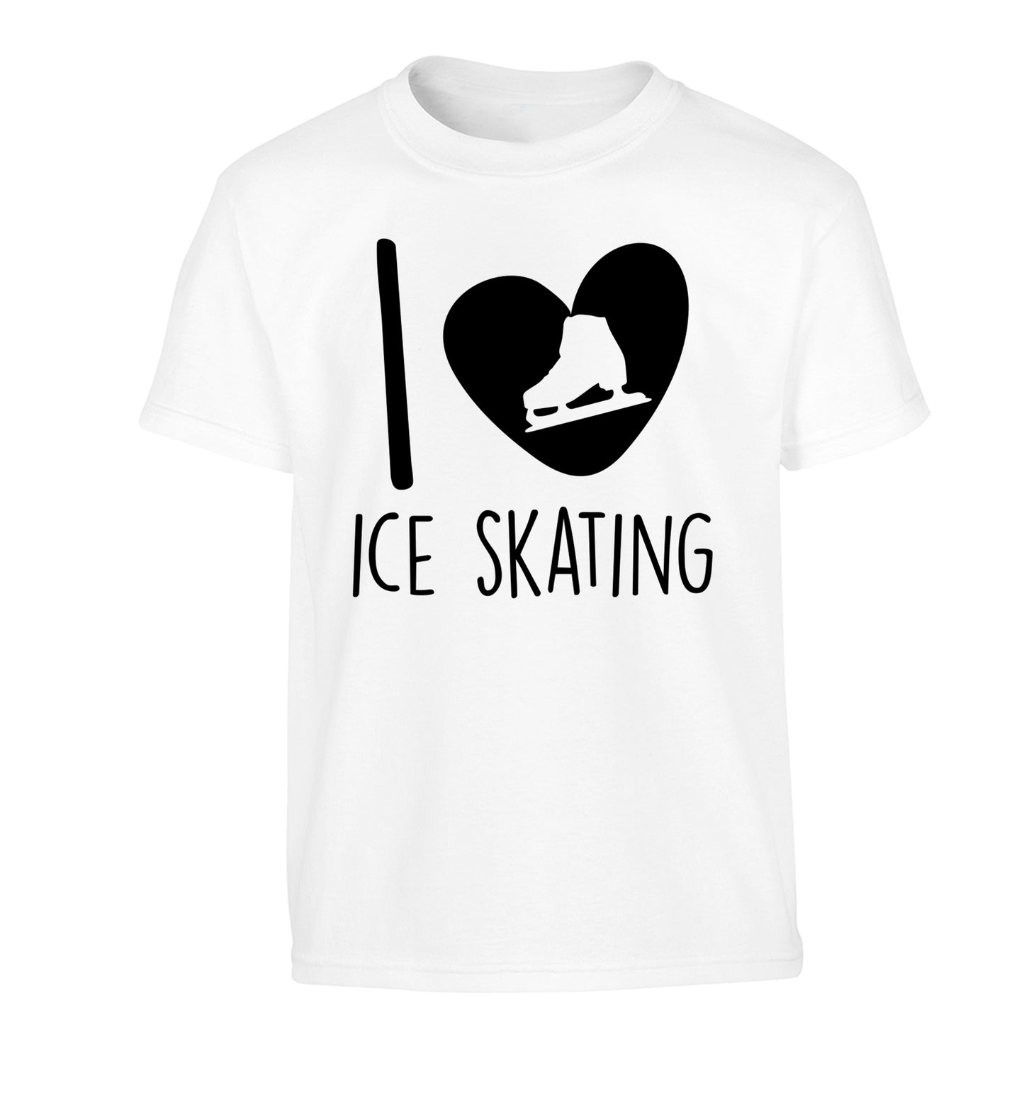 I love ice skating Children's white Tshirt 12-14 Years