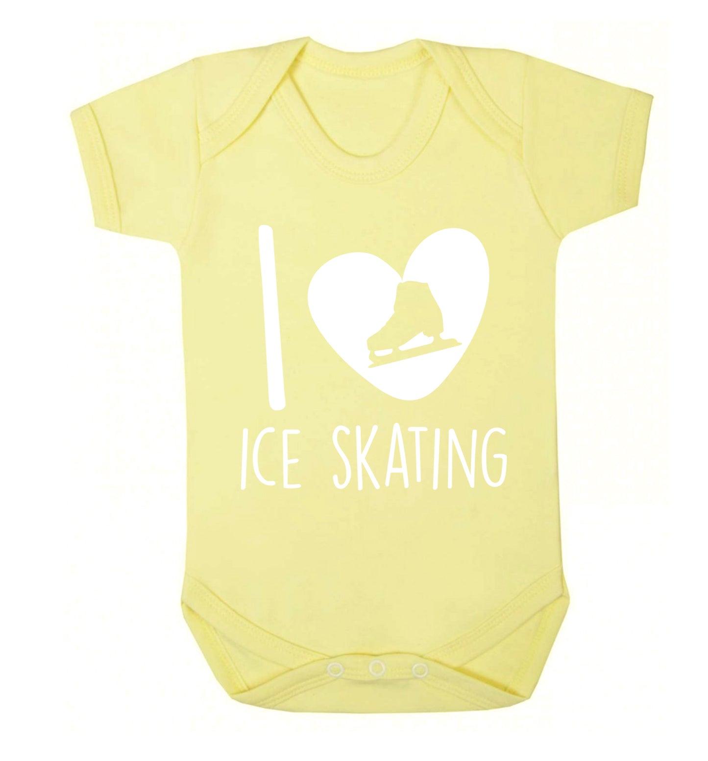 I love ice skating Baby Vest pale yellow 18-24 months