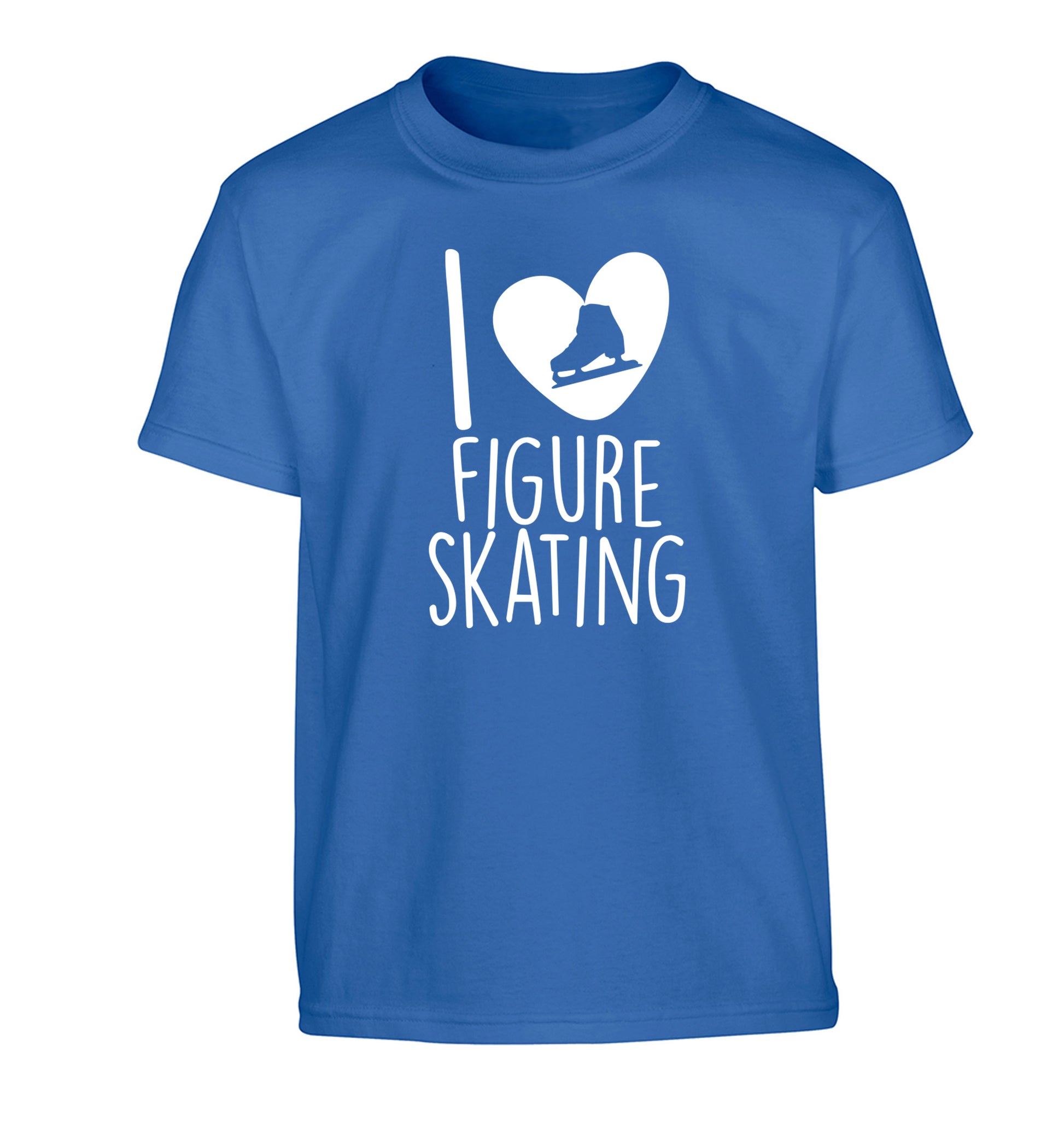 I love figure skating Children's blue Tshirt 12-14 Years