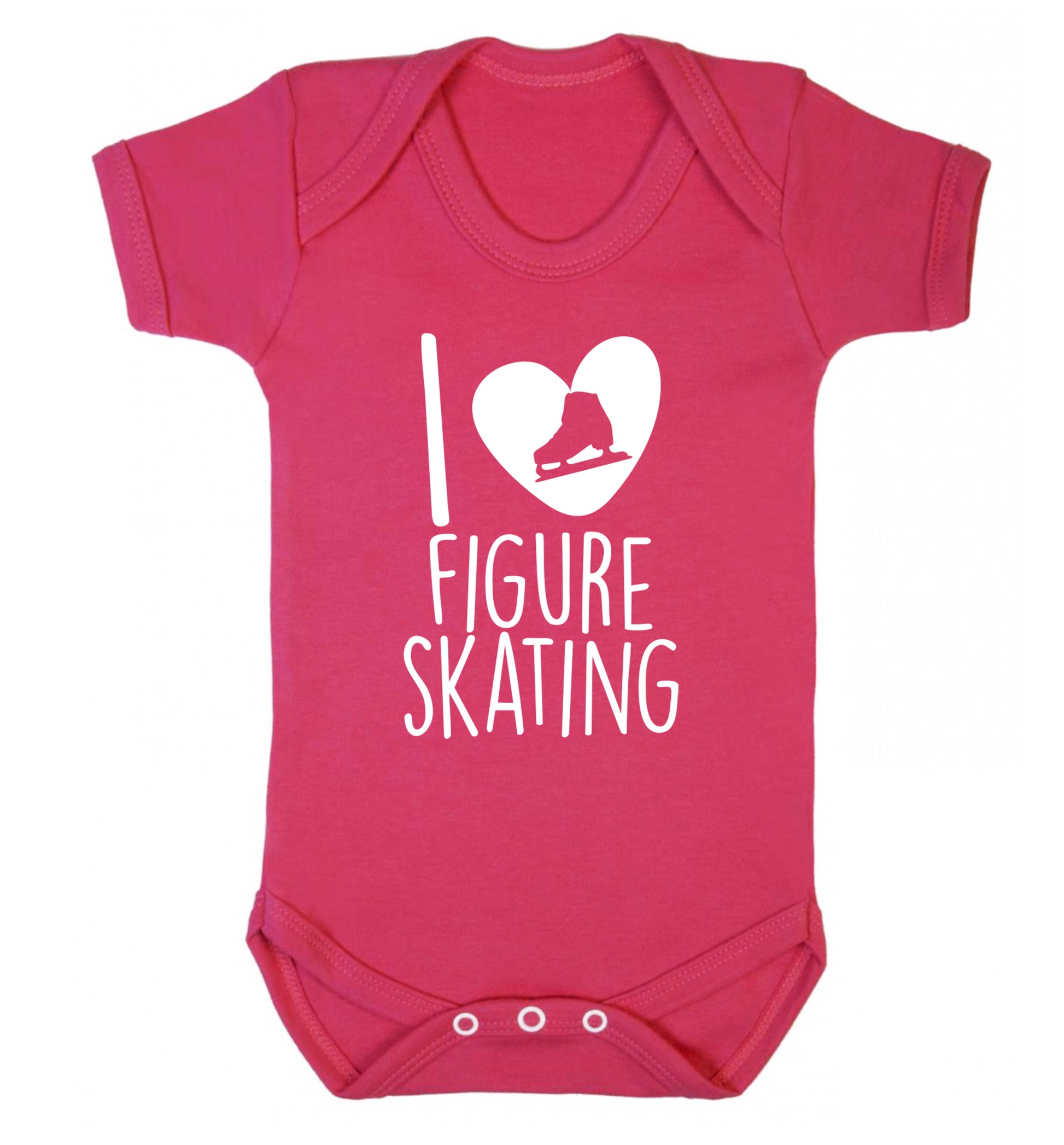 I love figure skating Baby Vest dark pink 18-24 months