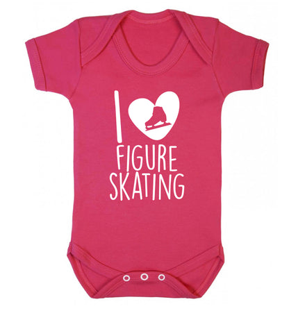 I love figure skating Baby Vest dark pink 18-24 months