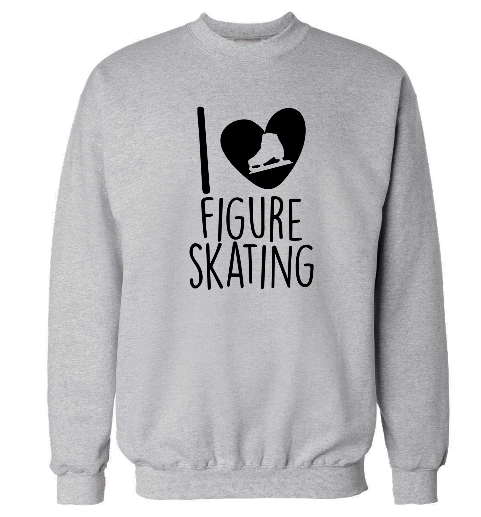 I love figure skating Adult's unisexgrey Sweater 2XL