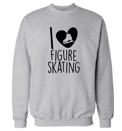 I love figure skating Adult's unisexgrey Sweater 2XL