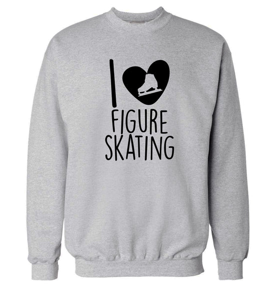 I love figure skating Adult's unisexgrey Sweater 2XL