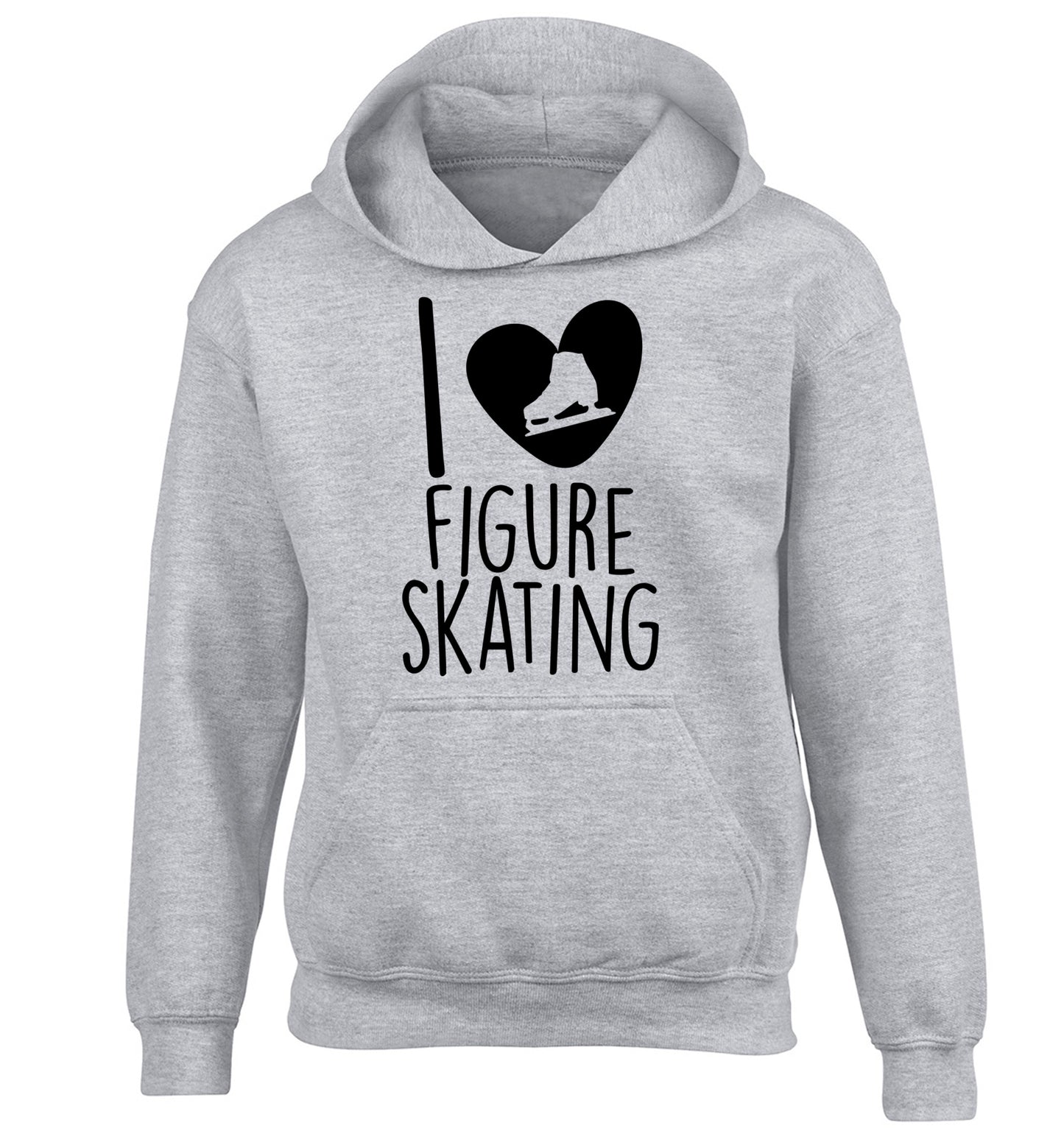 I love figure skating children's grey hoodie 12-14 Years
