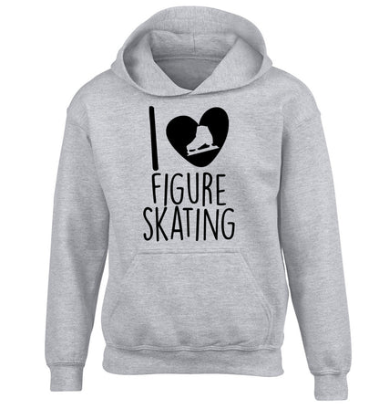 I love figure skating children's grey hoodie 12-14 Years