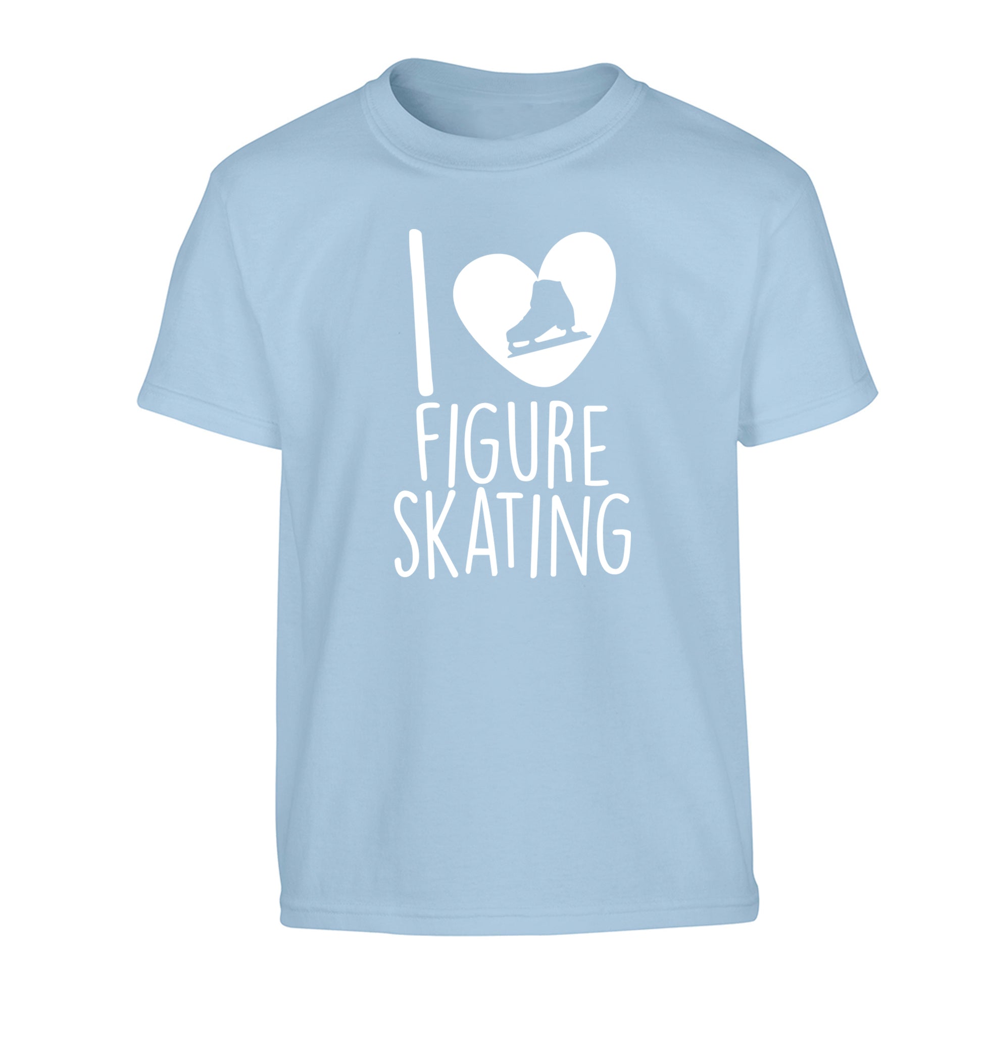 I love figure skating Children's light blue Tshirt 12-14 Years