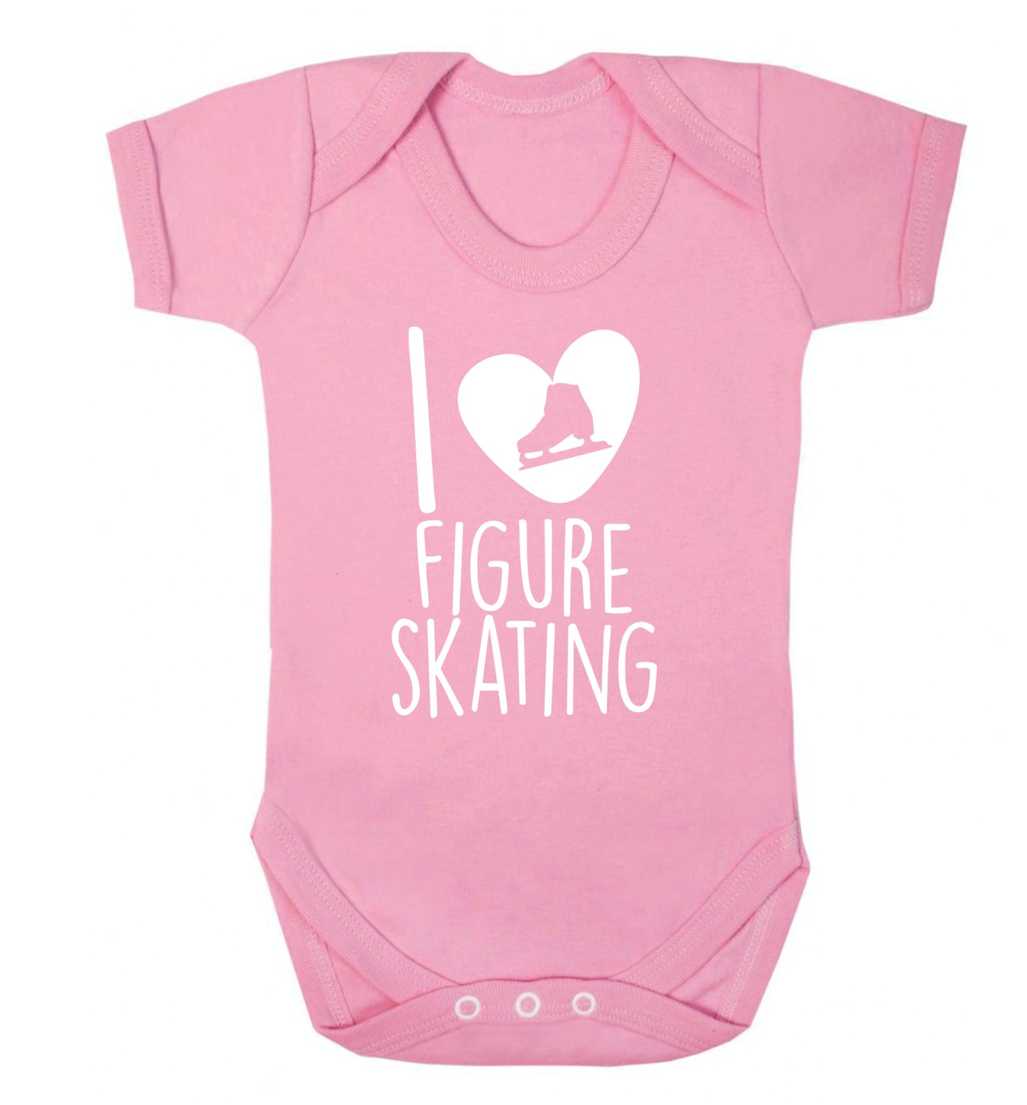 I love figure skating Baby Vest pale pink 18-24 months