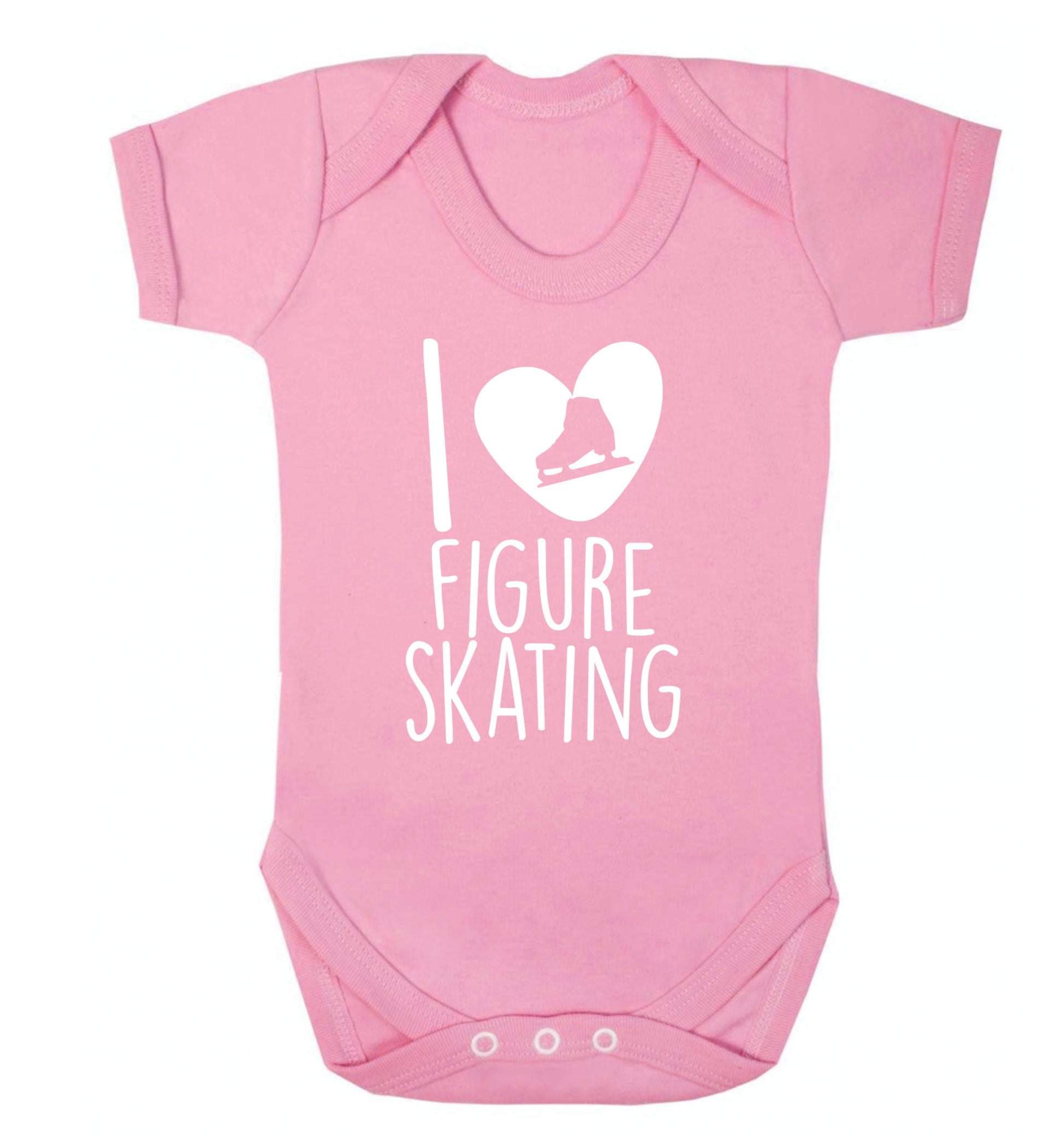 I love figure skating Baby Vest pale pink 18-24 months