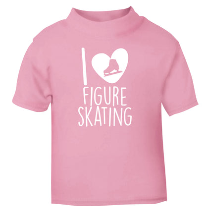 I love figure skating light pink Baby Toddler Tshirt 2 Years