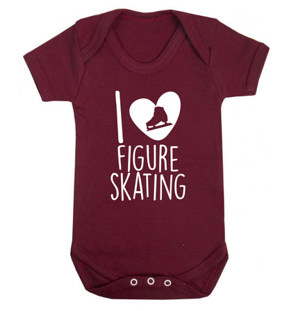 I love figure skating Baby Vest maroon 18-24 months