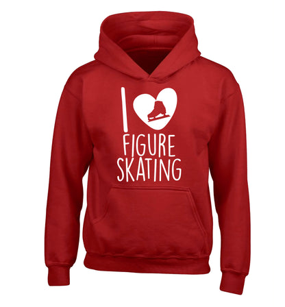I love figure skating children's red hoodie 12-14 Years