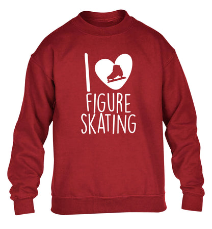 I love figure skating children's grey sweater 12-14 Years