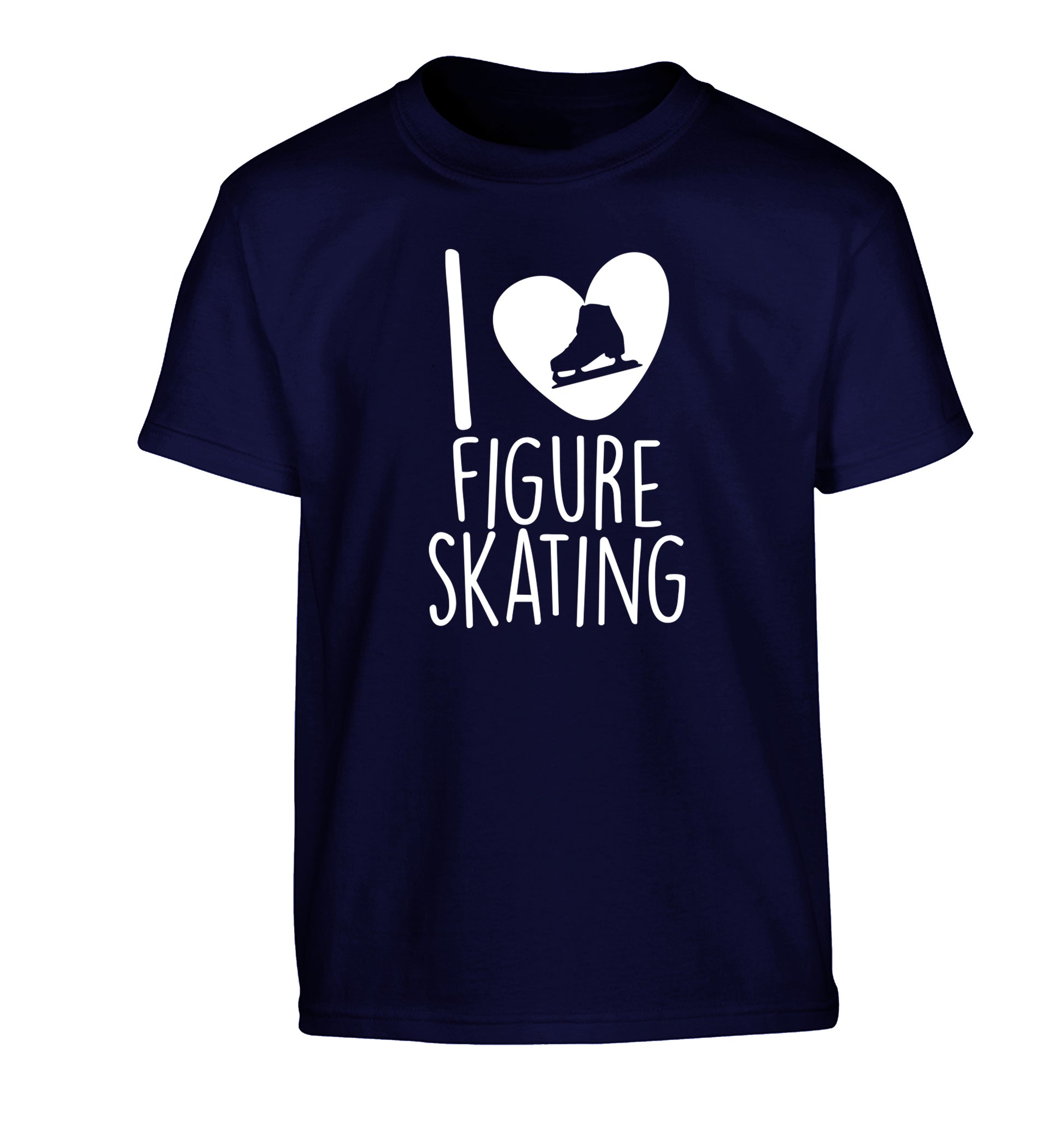 I love figure skating Children's navy Tshirt 12-14 Years