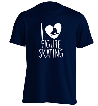 I love figure skating adults unisexnavy Tshirt 2XL