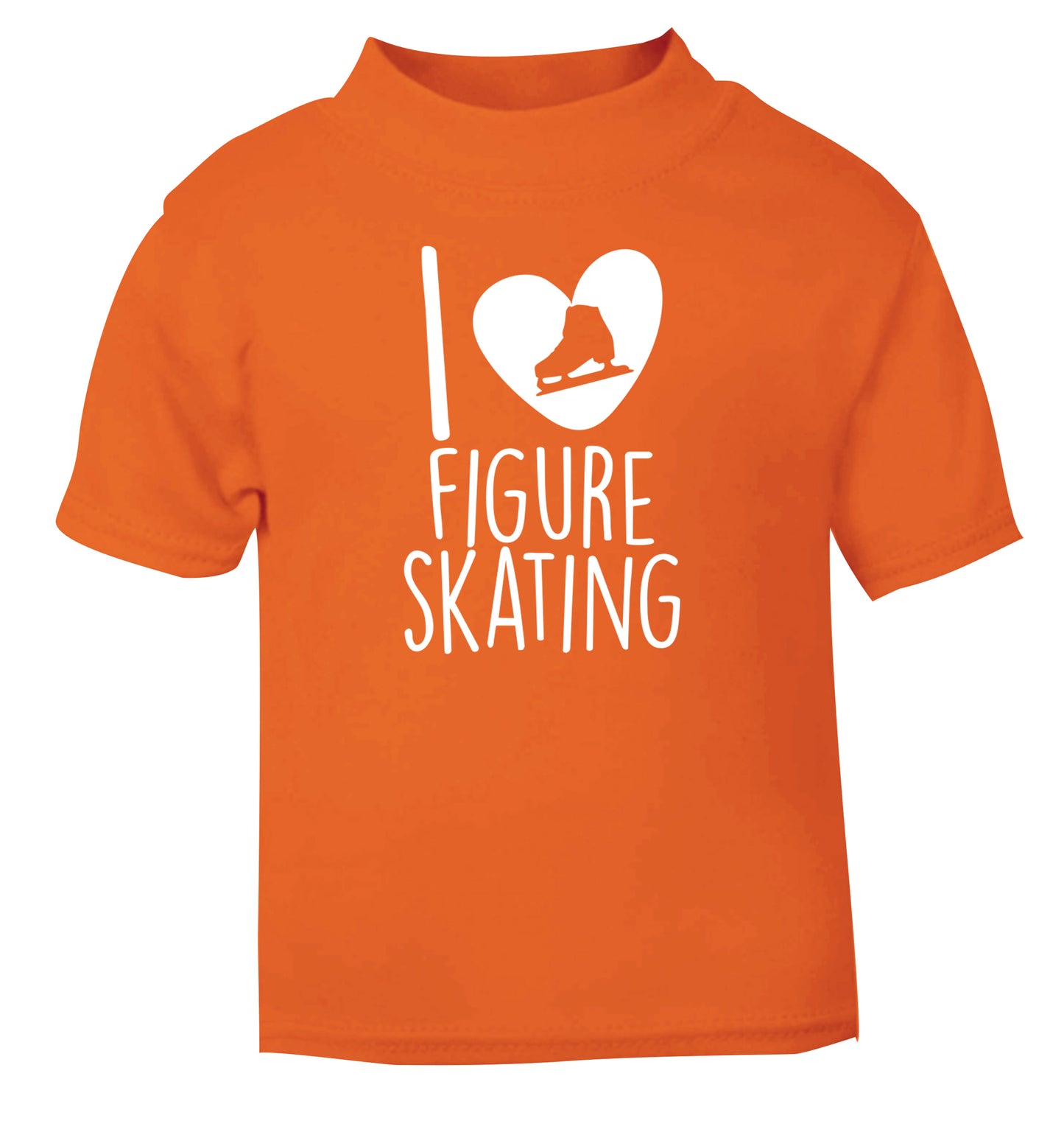I love figure skating orange Baby Toddler Tshirt 2 Years