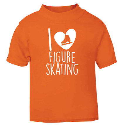 I love figure skating orange Baby Toddler Tshirt 2 Years
