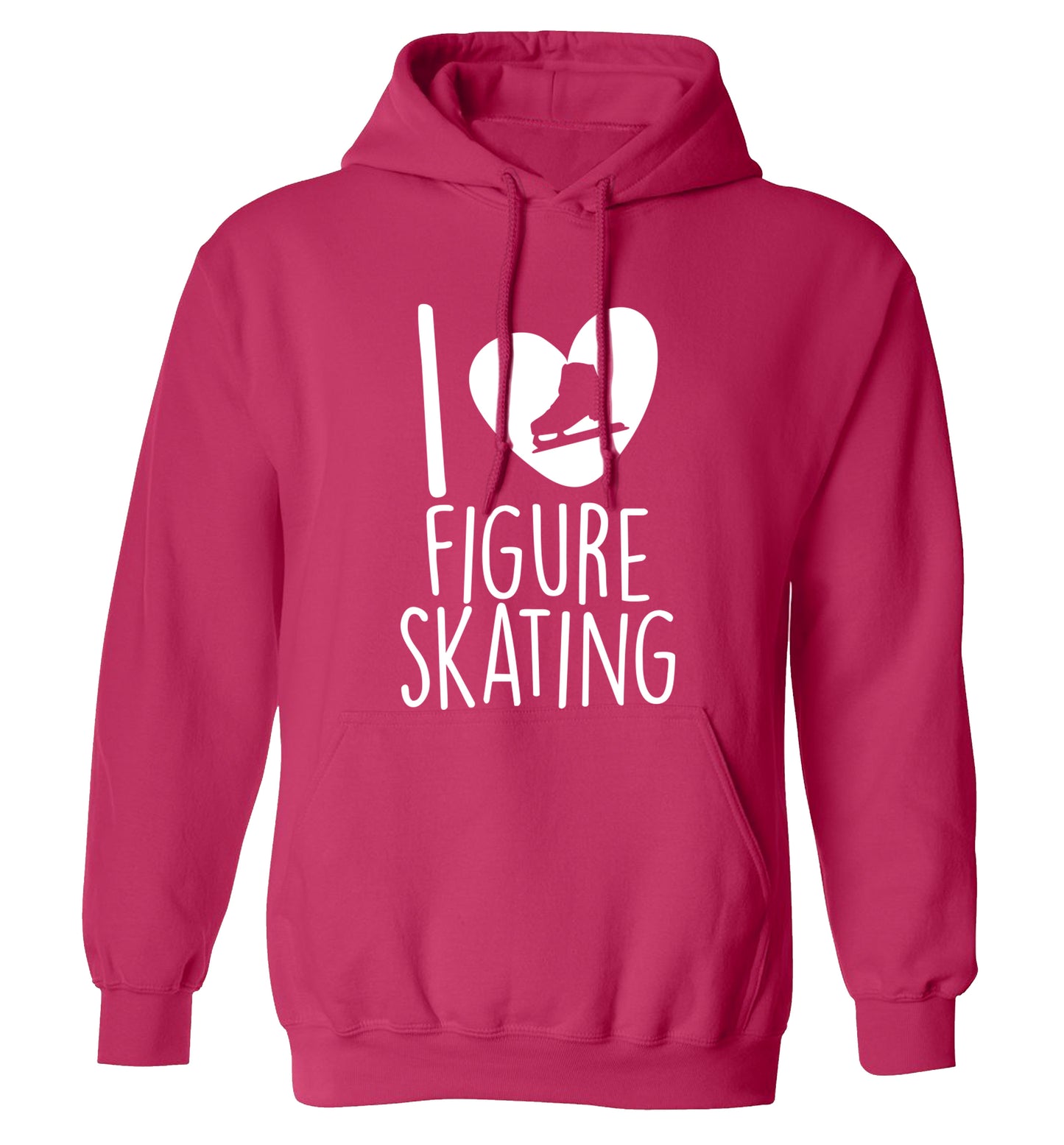 I love figure skating adults unisexpink hoodie 2XL