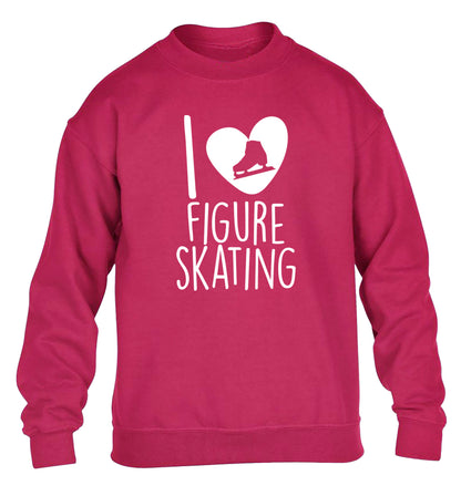 I love figure skating children's pink sweater 12-14 Years