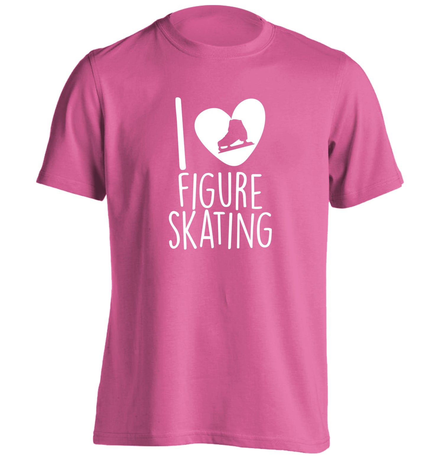I love figure skating adults unisexpink Tshirt 2XL