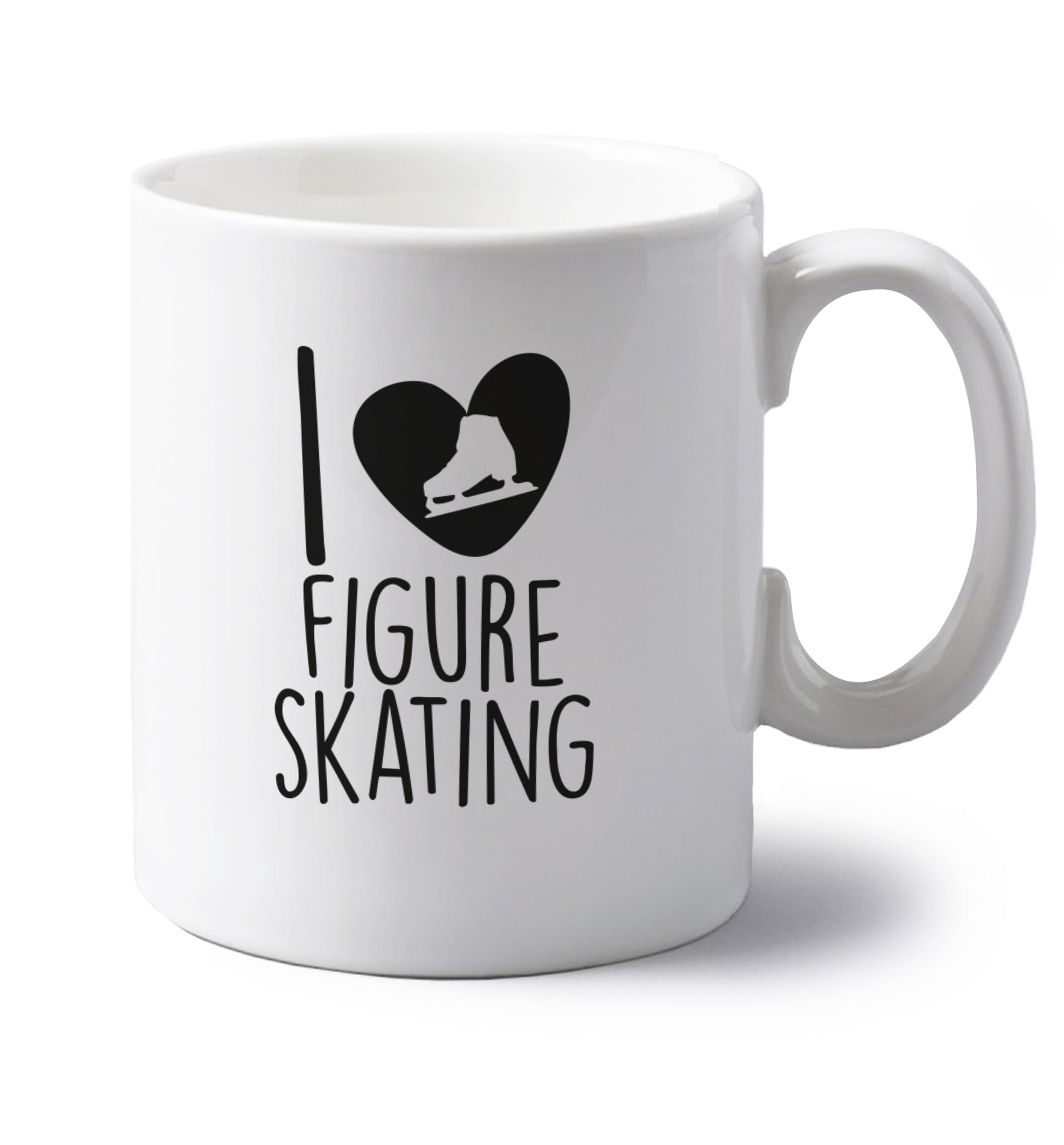 I love figure skating left handed white ceramic mug 