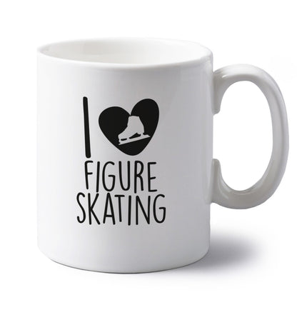 I love figure skating left handed white ceramic mug 