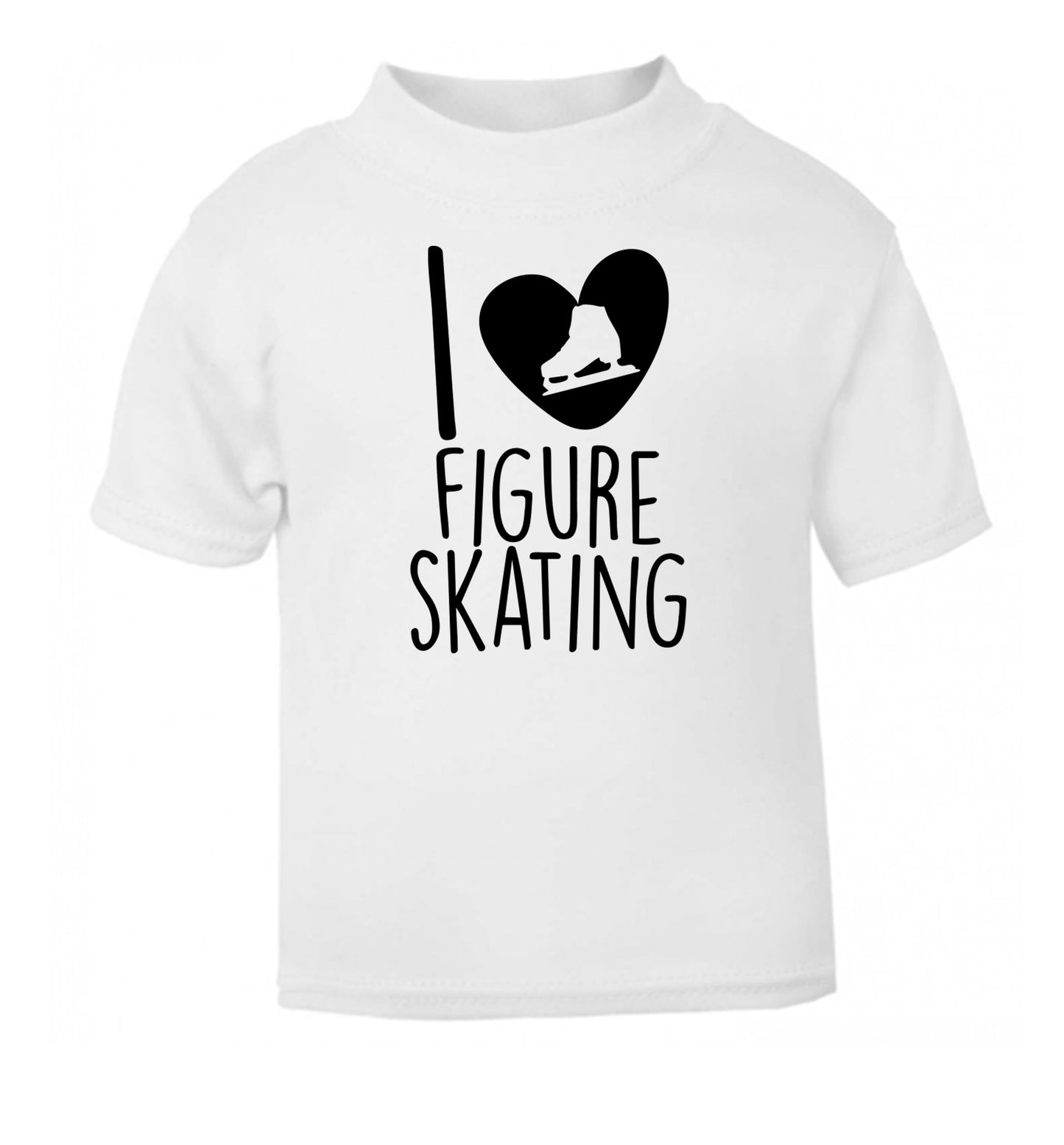 I love figure skating white Baby Toddler Tshirt 2 Years