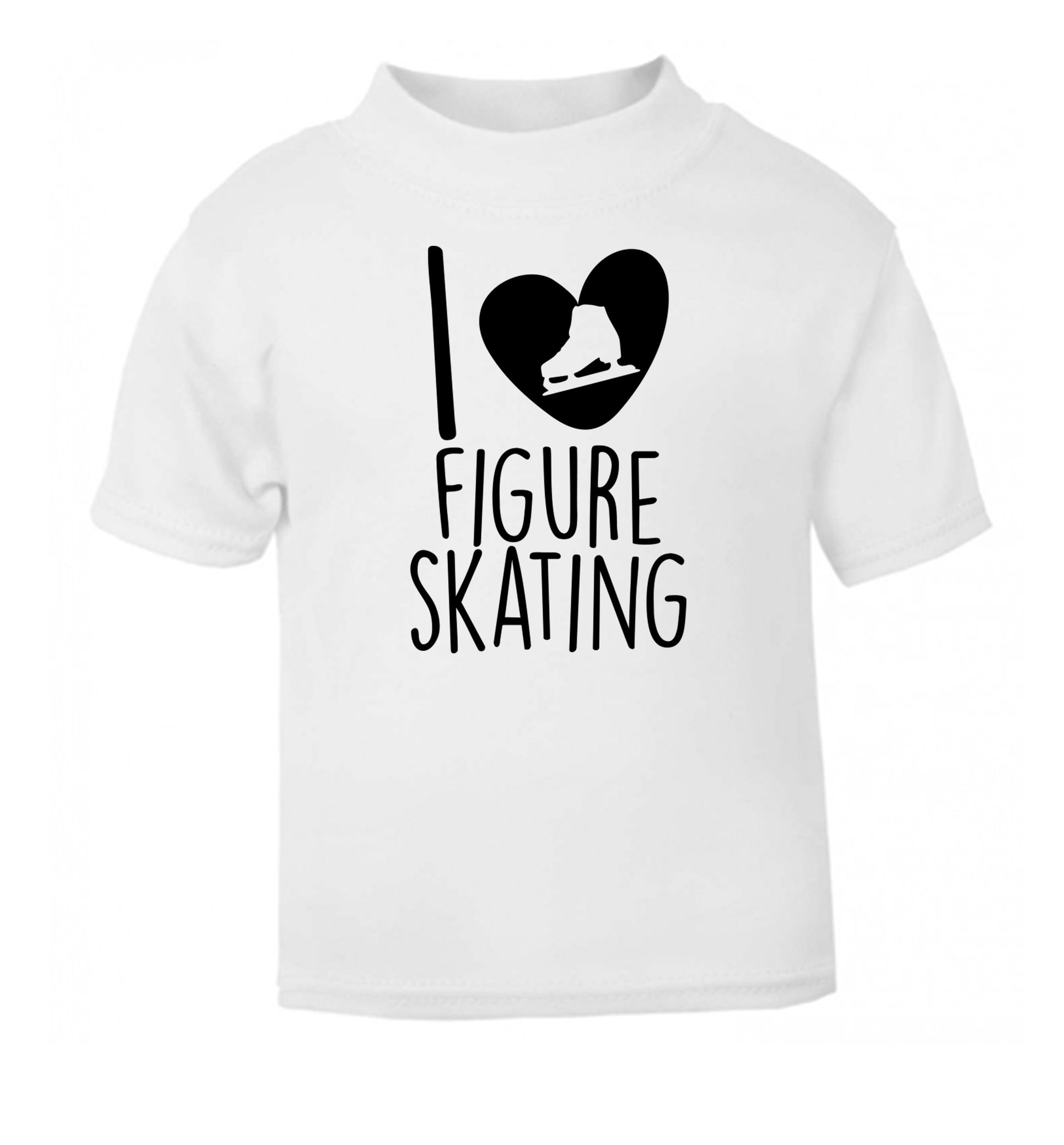 I love figure skating white Baby Toddler Tshirt 2 Years