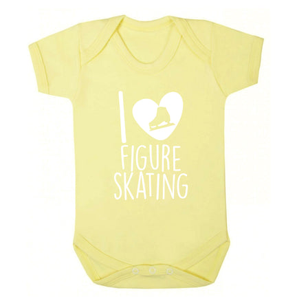 I love figure skating Baby Vest pale yellow 18-24 months